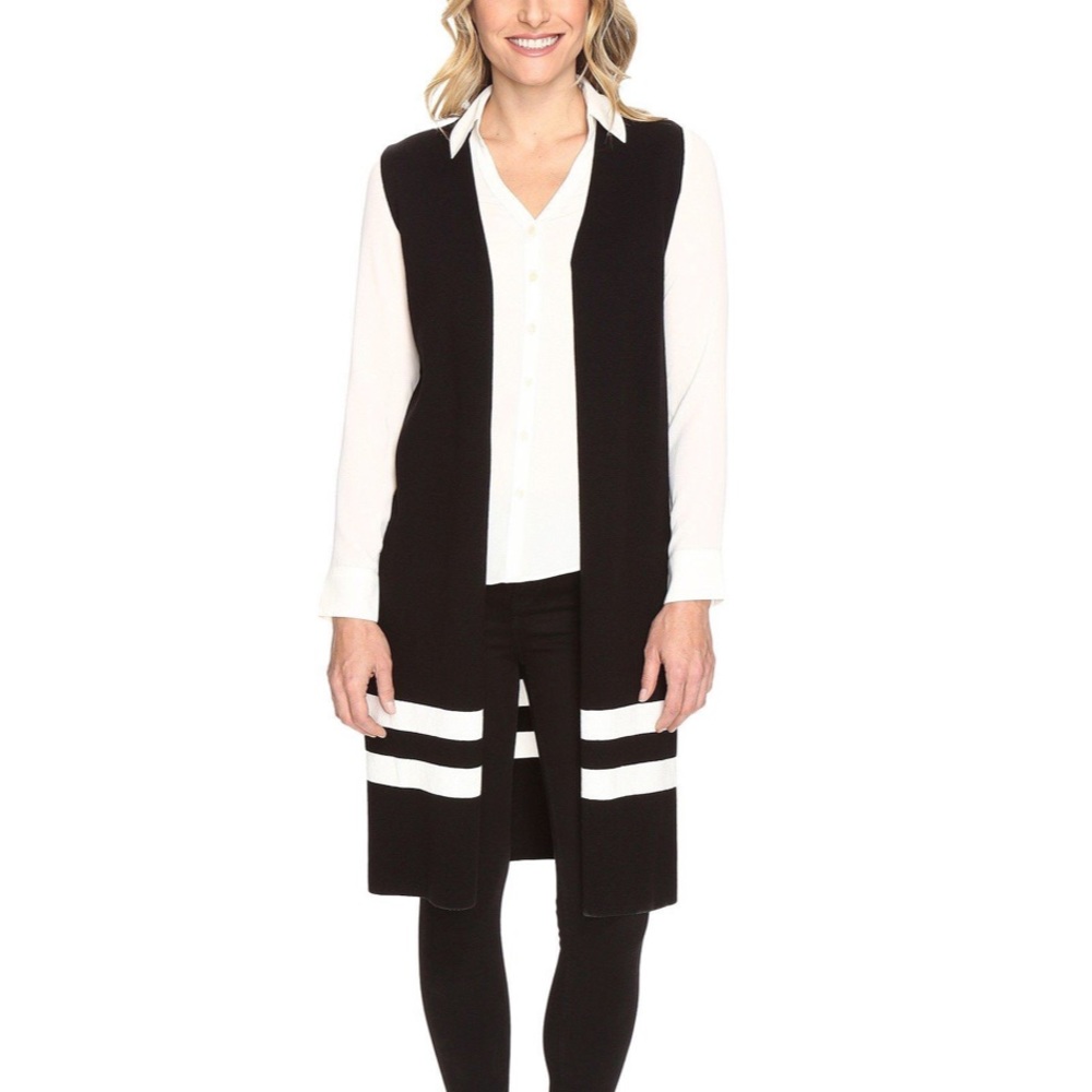 NWT Vince Camuto Sleeveless Long Vest Size SMALL